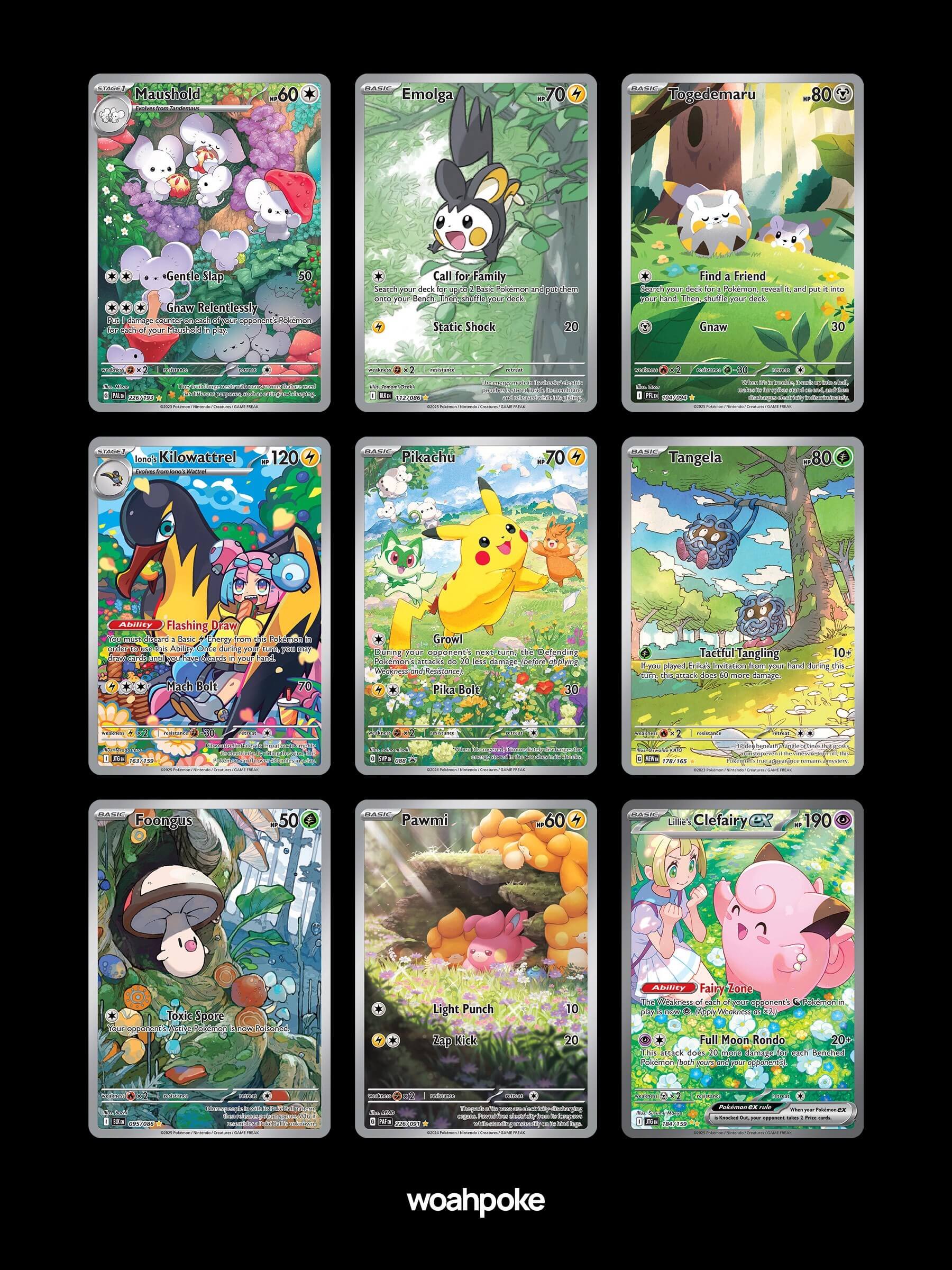 Cute Forest Pokémon Cards