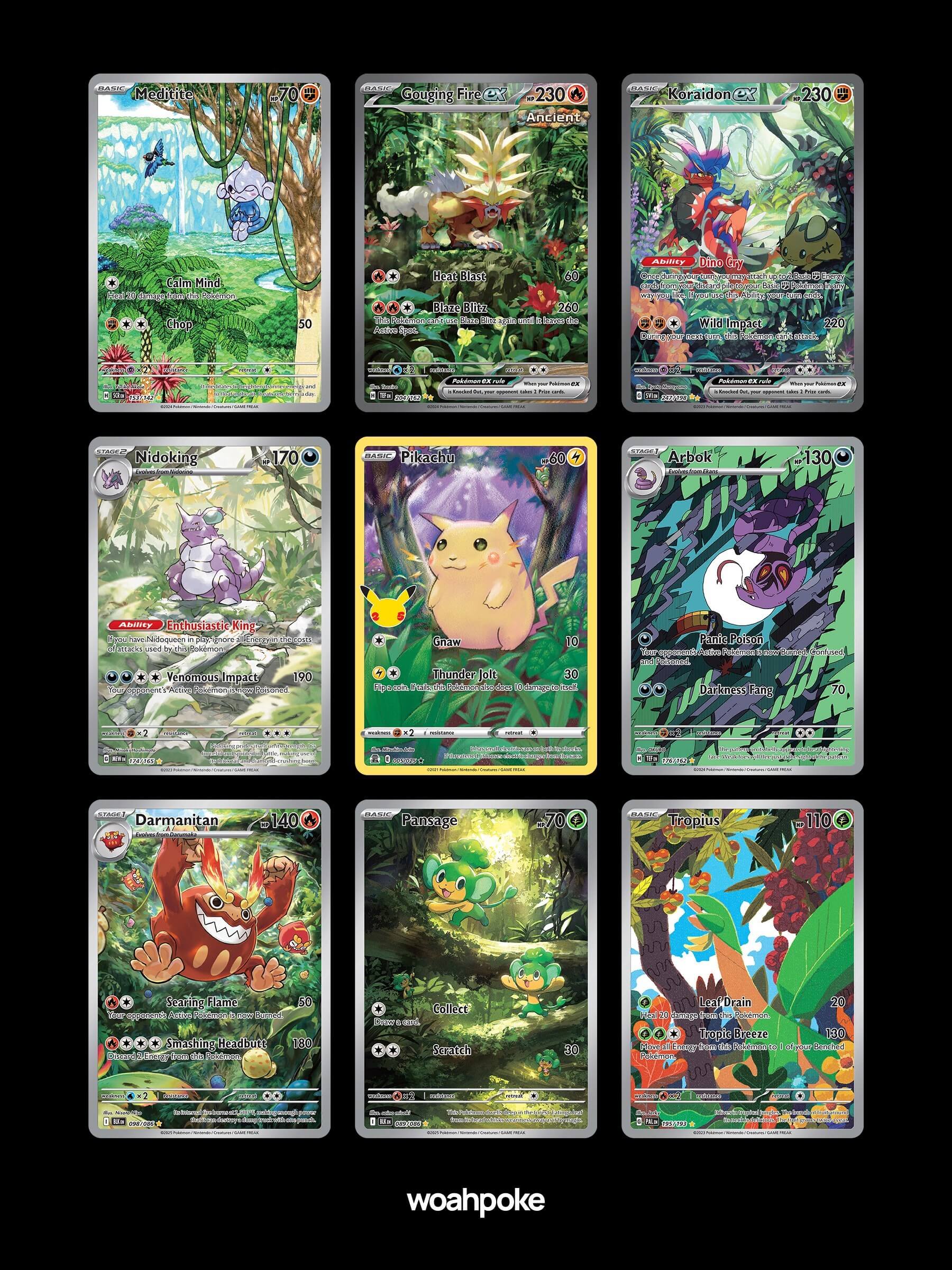 Jungle & Tropical Forest Pokémon Cards