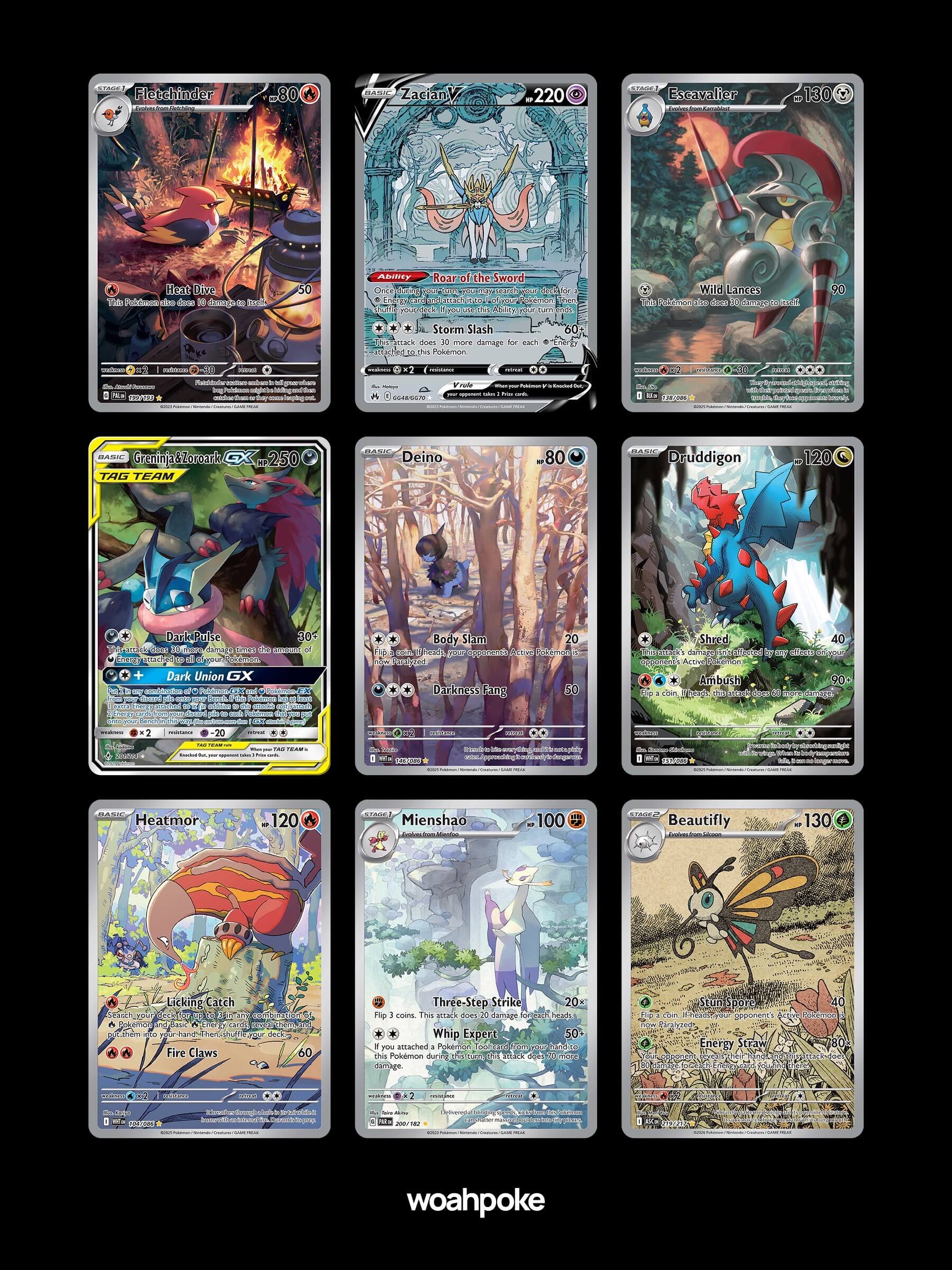 Pokémon Cards with Forests