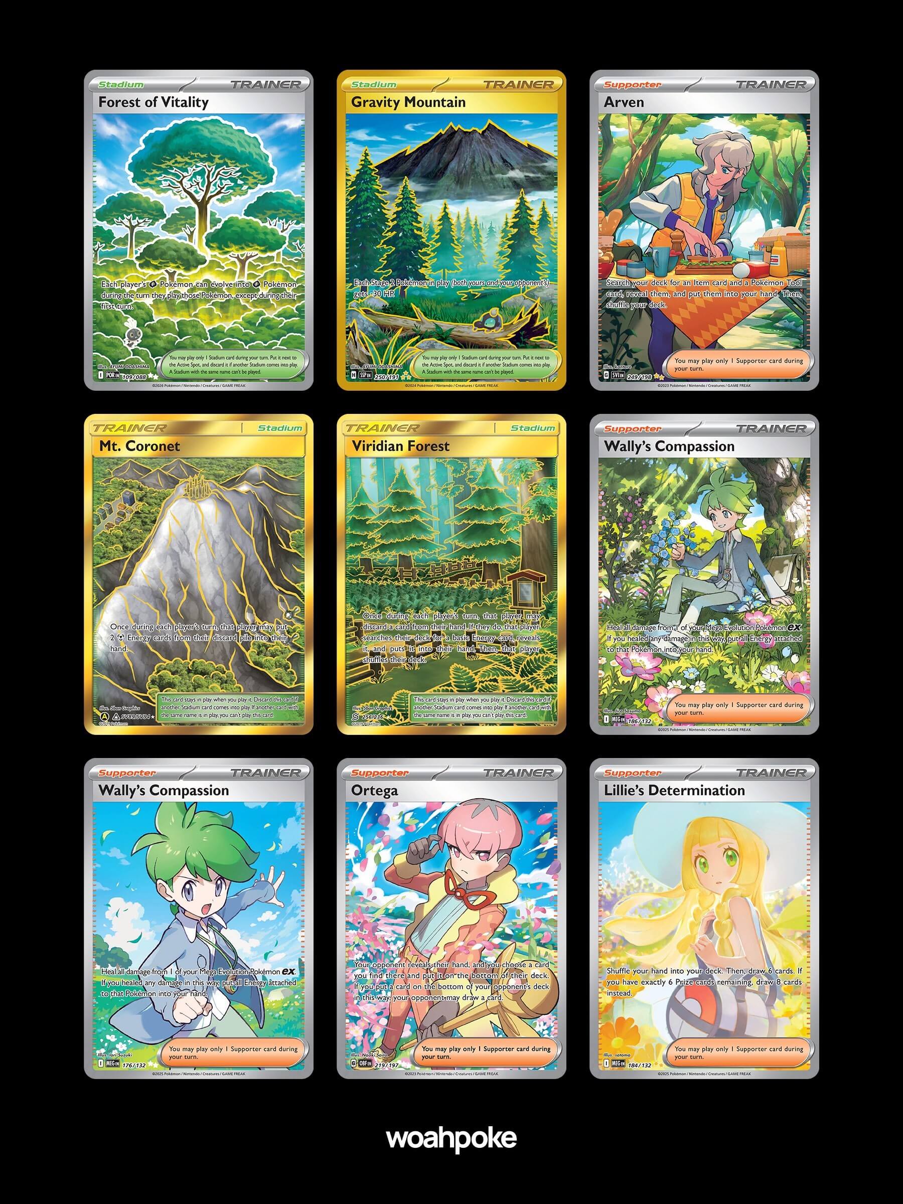 Trainer & Support Forest Cards