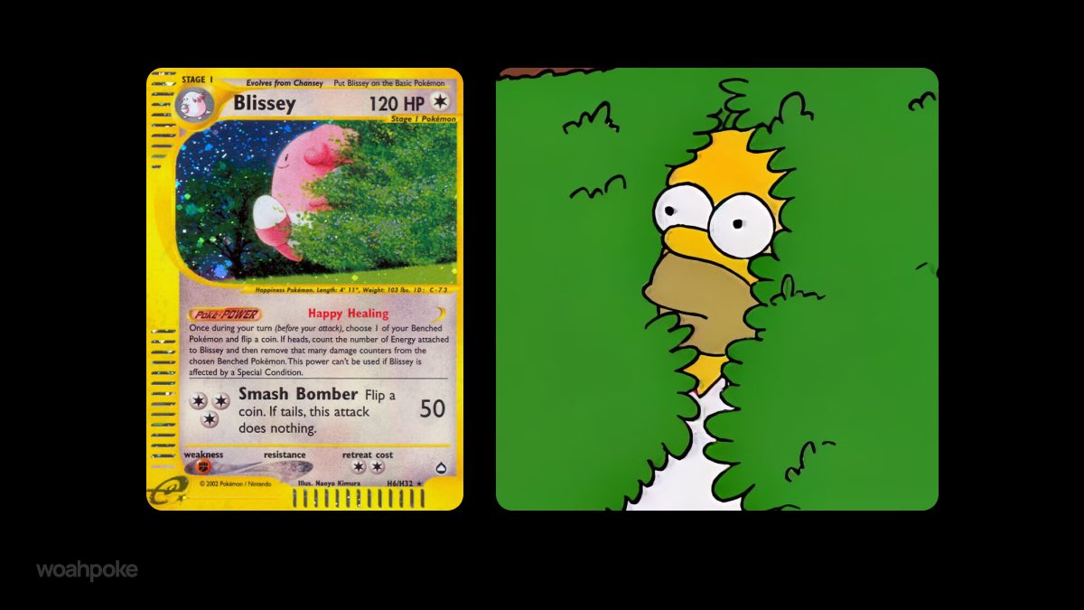 Blissey & Homer Simpson Bush