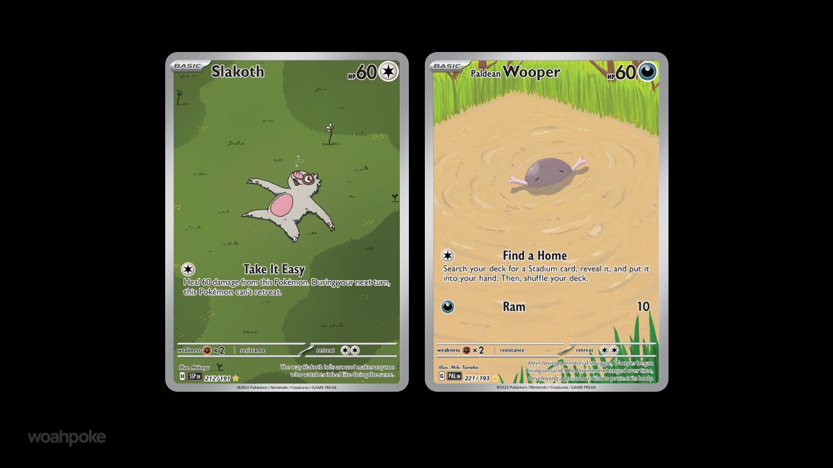 Slakoth & Wooper Meme Card