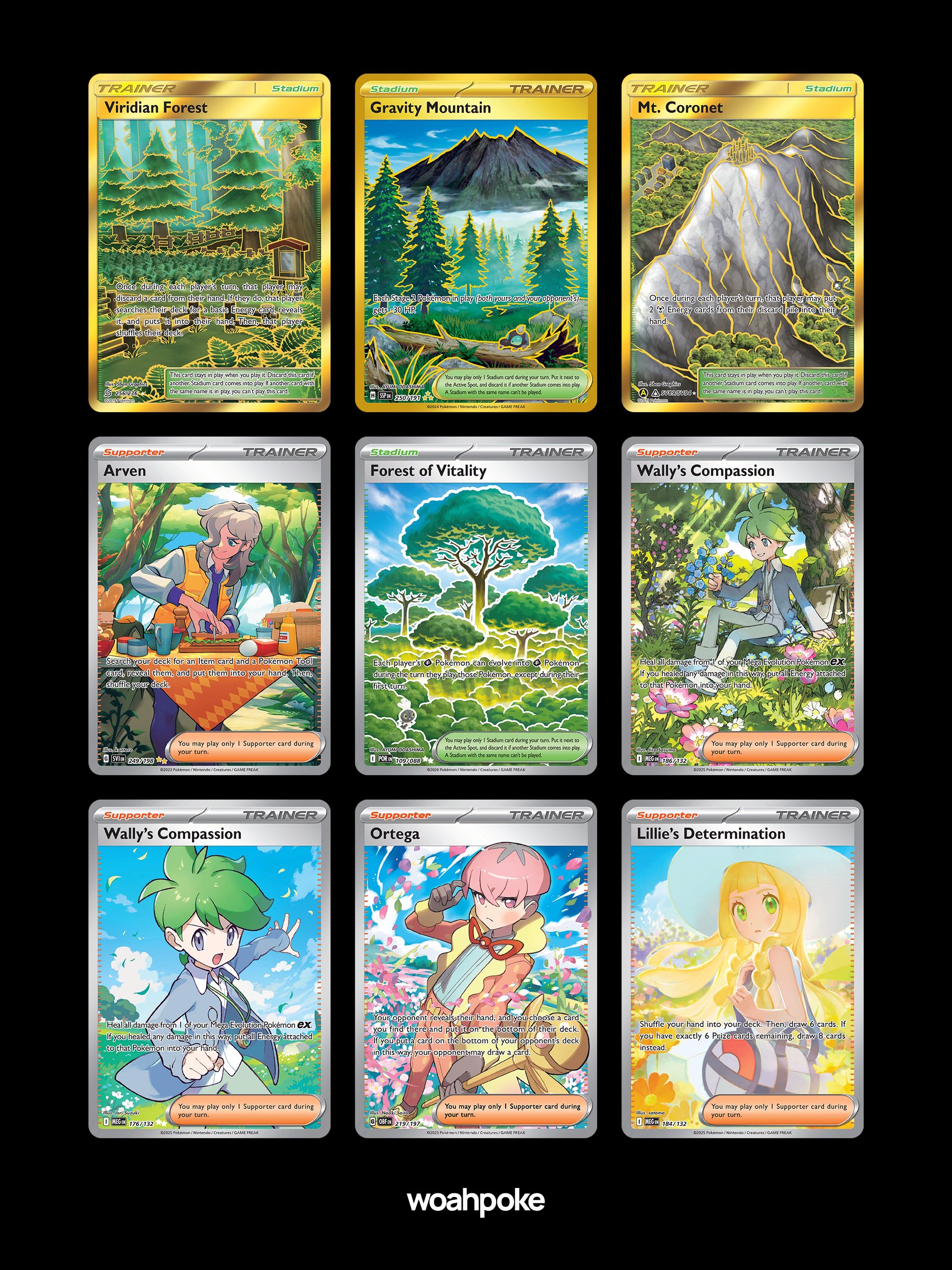 Nature Trainer & Stadium Cards