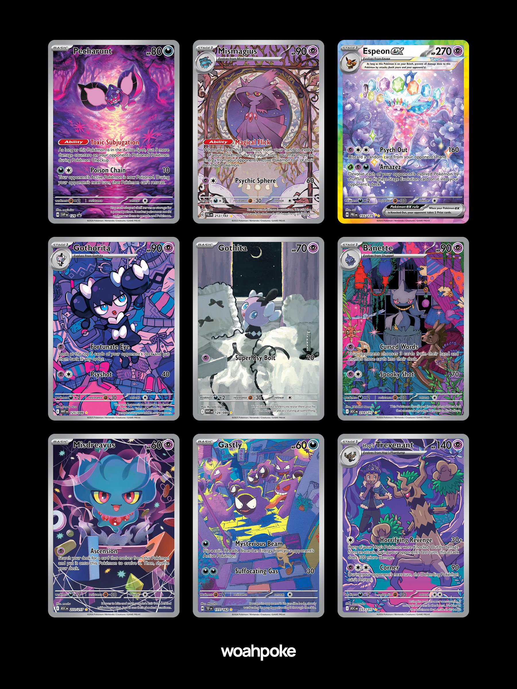 Cute Purple Pokémon Cards