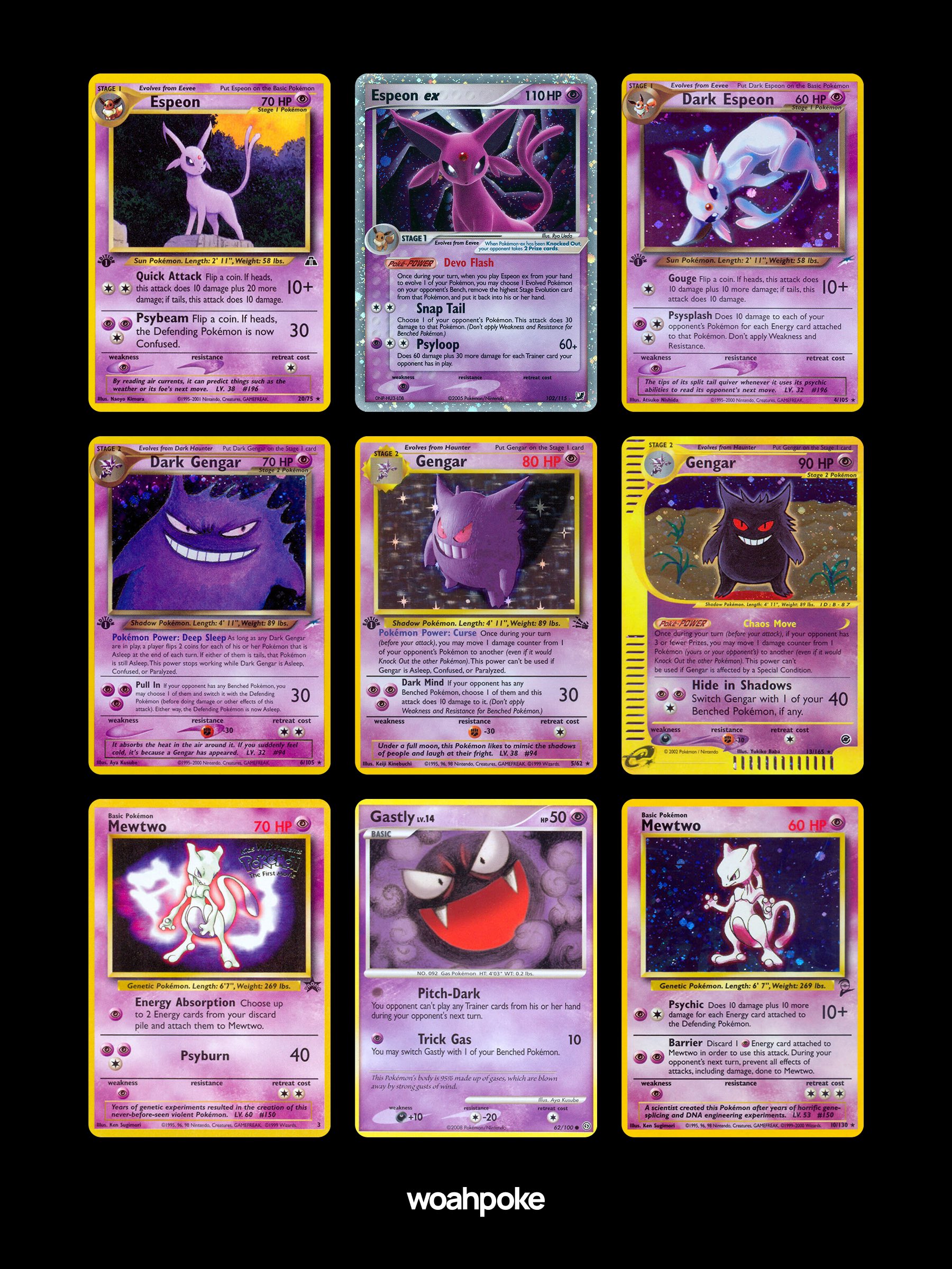 Vintage Purple Pokémon Cards