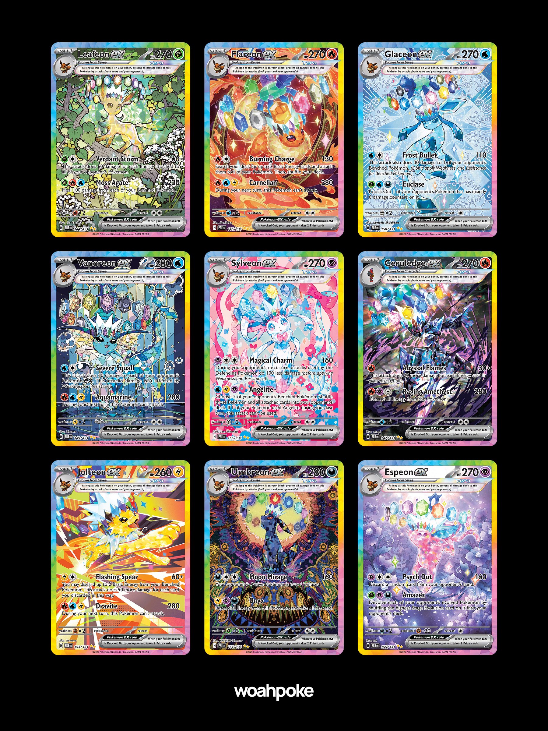 Prismatic Rainbow Border Cards