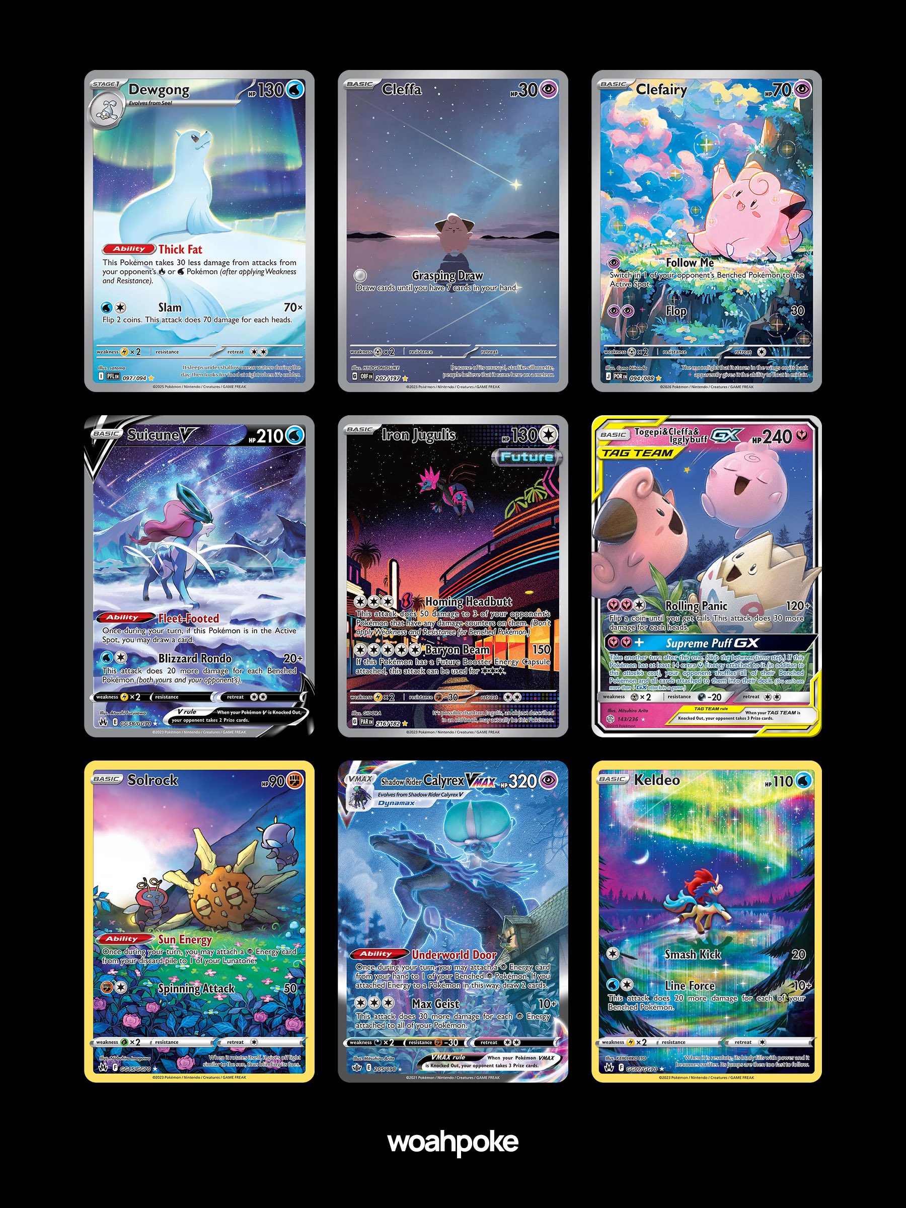 Starry Night Sky Pokémon Cards