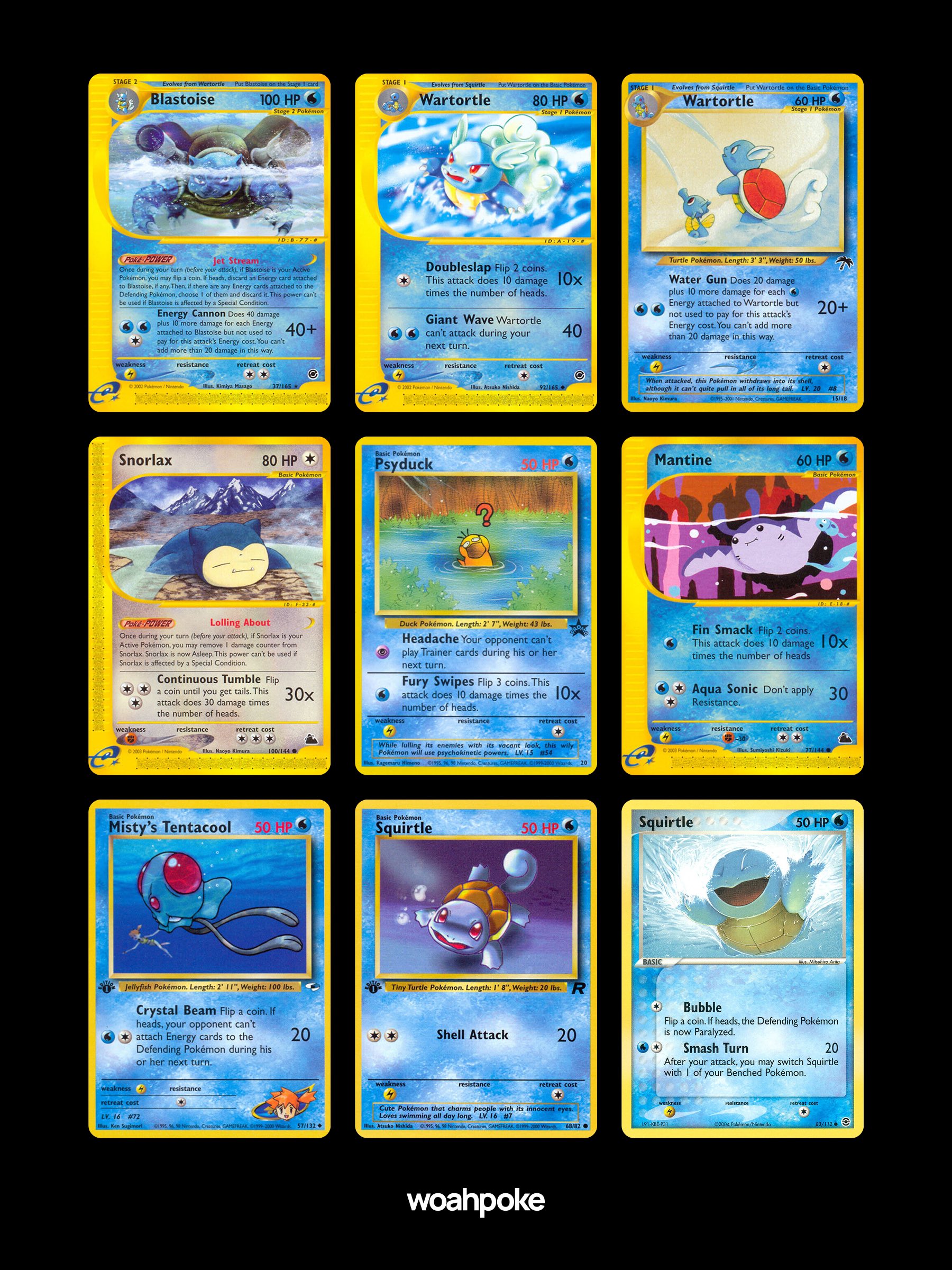 Vintage Underwater Pokémon Cards